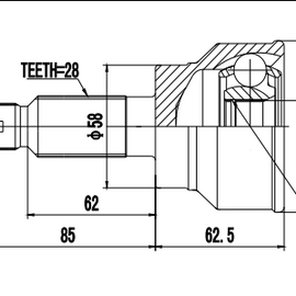 OPTIMA Front Outer Cv Joint - SKU SU3022 - SpareMe