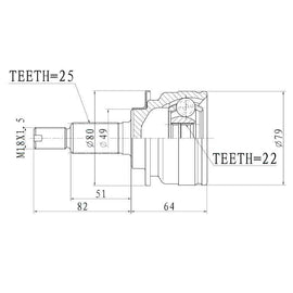SUZUKI Swift - Front Outer Cv Joint | OPTIMA | SU3027