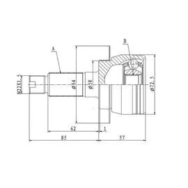 SUZUKI SX4 - Front Outer Cv Joint | OPTIMA | SU3030