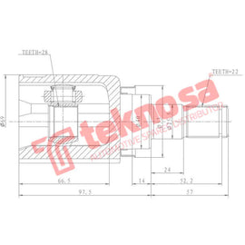 Inner CV Joint Suzuki Swift, Splash 1.2VVT