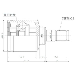 OPTIMA Front Inner Cv Joint - SKU SU4011 - SpareMe
