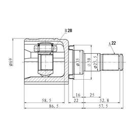 OPTIMA Front Inner Cv Joint - SKU SU4018 - SpareMe