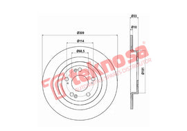 Brake Components Brake Disc TBD2012-D OPTIMA