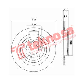 Brake Components Brake Disc TBD2012-D OPTIMA