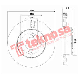 Brake Components Brake Disc TBD2013-D OPTIMA