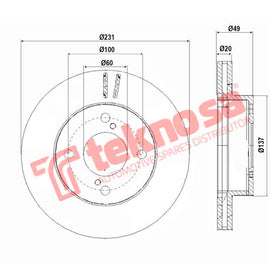 Brake Components Brake Disc TBD2013-D OPTIMA