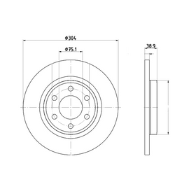 OPTIMA Rear Brake Disc for FORD TRANSIT CUSTOM - SKU TBD2015-D - SpareMe South Africa