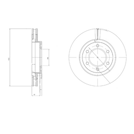OPTIMA Front Brake Disc for FORD Ranger - SKU TBD2016-D - SpareMe South Africa