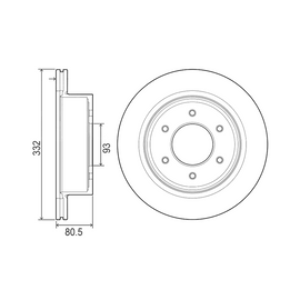 OPTIMA Rear Brake Disc for FORD Ranger - SKU TBD2017-D - SpareMe South Africa
