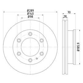 MAZDA BT50 - Front Brake Disc | OPTIMA | TBD7016-D - SKU TBD7016-D - SpareMe South Africa