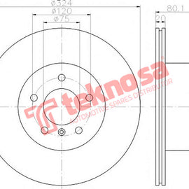 Brake Components Brake Disc TBD7022-D OPTIMA