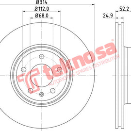 Brake Components Brake Disc TBD7032-D OPTIMA