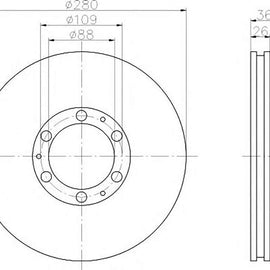 GWM Hover (Hafu) - Front Brake Disc | OPTIMA | TBD7034-D - SKU TBD7034-D - SpareMe South Africa