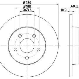 FORD Focus - Rear Brake Disc | OPTIMA | TBD7039-D - SKU TBD7039-D - SpareMe South Africa