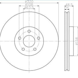 FORD Figo - Front Brake Disc | OPTIMA | TBD7041-D - SKU TBD7041-D - SpareMe South Africa