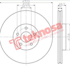 Brake Components Brake Disc TBD7041-D OPTIMA