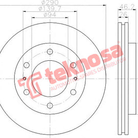 Brake Components Brake Disc TBD7042-D OPTIMA