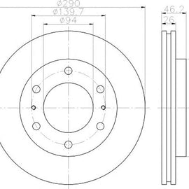 MITSUBISHI Pajero - Front Brake Disc | OPTIMA | TBD7042-D - SKU TBD7042-D - SpareMe South Africa