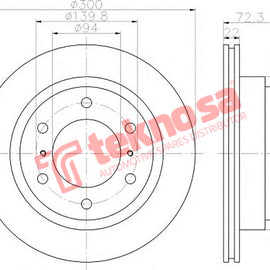 Brake Components Brake Disc TBD7043-D OPTIMA