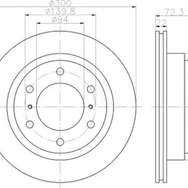 MITSUBISHI Pajero - Rear Brake Disc | OPTIMA | TBD7043-D - SKU TBD7043-D - SpareMe South Africa