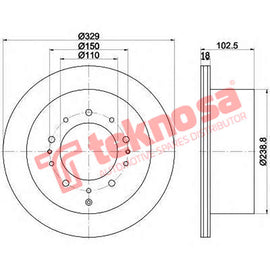 Brake Components Brake Disc TBD7045-D OPTIMA