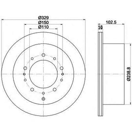 TOYOTA Land Cruiser - Rear Brake Disc | OPTIMA | TBD7045-D - SKU TBD7045-D - SpareMe South Africa