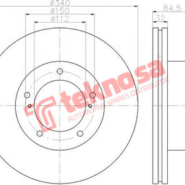 Brake Components Brake Disc TBD7046-D OPTIMA