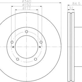 TOYOTA Land Cruiser - Front Brake Disc | OPTIMA | TBD7046-D - SKU TBD7046-D - SpareMe South Africa