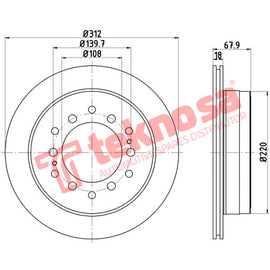 Brake Components Brake Disc TBD7053-D OPTIMA
