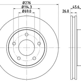 MITSUBISHI Lancer - Front Brake Disc | OPTIMA | TBD7058-D - SKU TBD7058-D - SpareMe South Africa