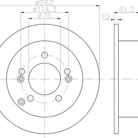 HYUNDAI Sonata - Rear Brake Disc | OPTIMA | TBD7060-D - SKU TBD7060-D - SpareMe South Africa