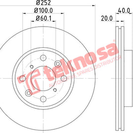 Brake Components Brake Disc TBD7062-D OPTIMA