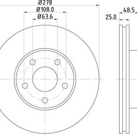 FORD Focus - Front Brake Disc | OPTIMA | TBD7067-D - SKU TBD7067-D - SpareMe South Africa