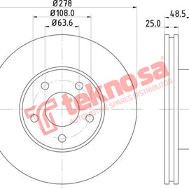 Brake Components Brake Disc TBD7067-D OPTIMA