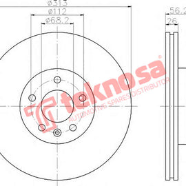 Brake Components Brake Disc TBD7086-D OPTIMA
