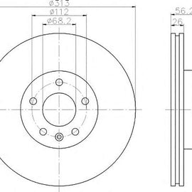 Volkswagen Kombi - Front Brake Disc | OPTIMA | TBD7086-D
