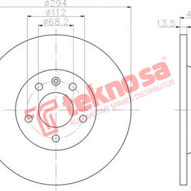 Brake Components Brake Disc TBD7087-D OPTIMA