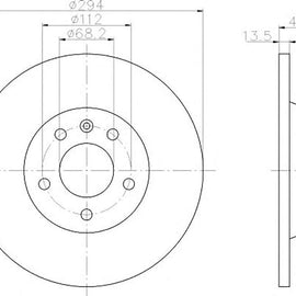 Volkswagen Sharan - Rear Brake Disc | OPTIMA | TBD7087-D