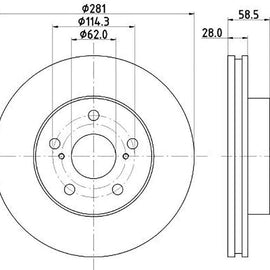 TOYOTA Hilux - Front Brake Disc | OPTIMA | TBD7088-D - SKU TBD7088-D - SpareMe South Africa