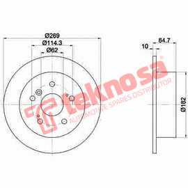 Brake Components Brake Disc TBD7089-D OPTIMA