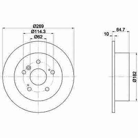 TOYOTA Camry - Rear Brake Disc | OPTIMA | TBD7089-D - SKU TBD7089-D - SpareMe South Africa
