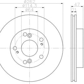 HONDA Ballade - Front Brake Disc | OPTIMA | TBD7098-D - SKU TBD7098-D - SpareMe South Africa
