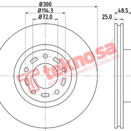 Brake Components Brake Disc TBD7100-D OPTIMA