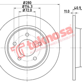 Brake Components Brake Disc TBD7102-D OPTIMA