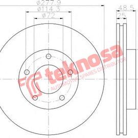 Brake Components Brake Disc TBD7103-D OPTIMA