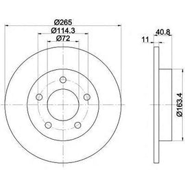 MAZDA - Rear Brake Disc | OPTIMA | TBD7104-D - SKU TBD7104-D - SpareMe South Africa