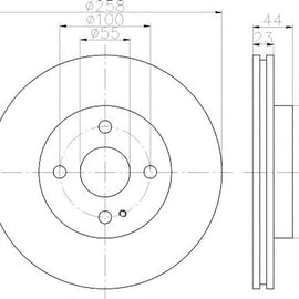 FORD Fiesta - Front Brake Disc | OPTIMA | TBD7107-D - SKU TBD7107-D - SpareMe South Africa