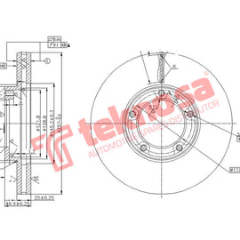 Brake Components Brake Disc TBD7117-D OPTIMA