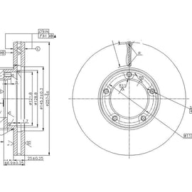 GWM Hover (Hafu) - Front Brake Disc | OPTIMA | TBD7117-D - SKU TBD7117-D - SpareMe South Africa