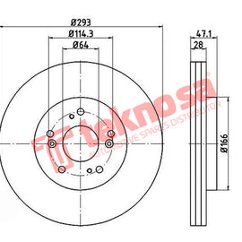 Brake Components Brake Disc TBD7126-D OPTIMA